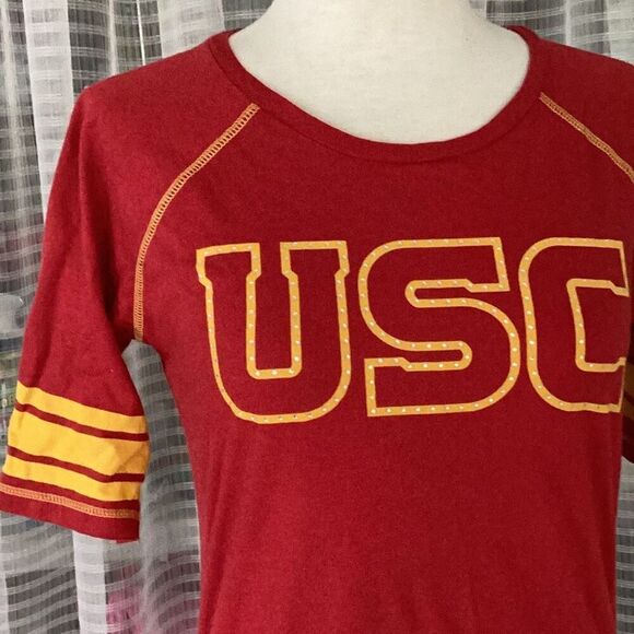 USC Southern California Trojans Apparel T-Shirt W/ Rhinestones Women’s Large - Picture 4 of 6